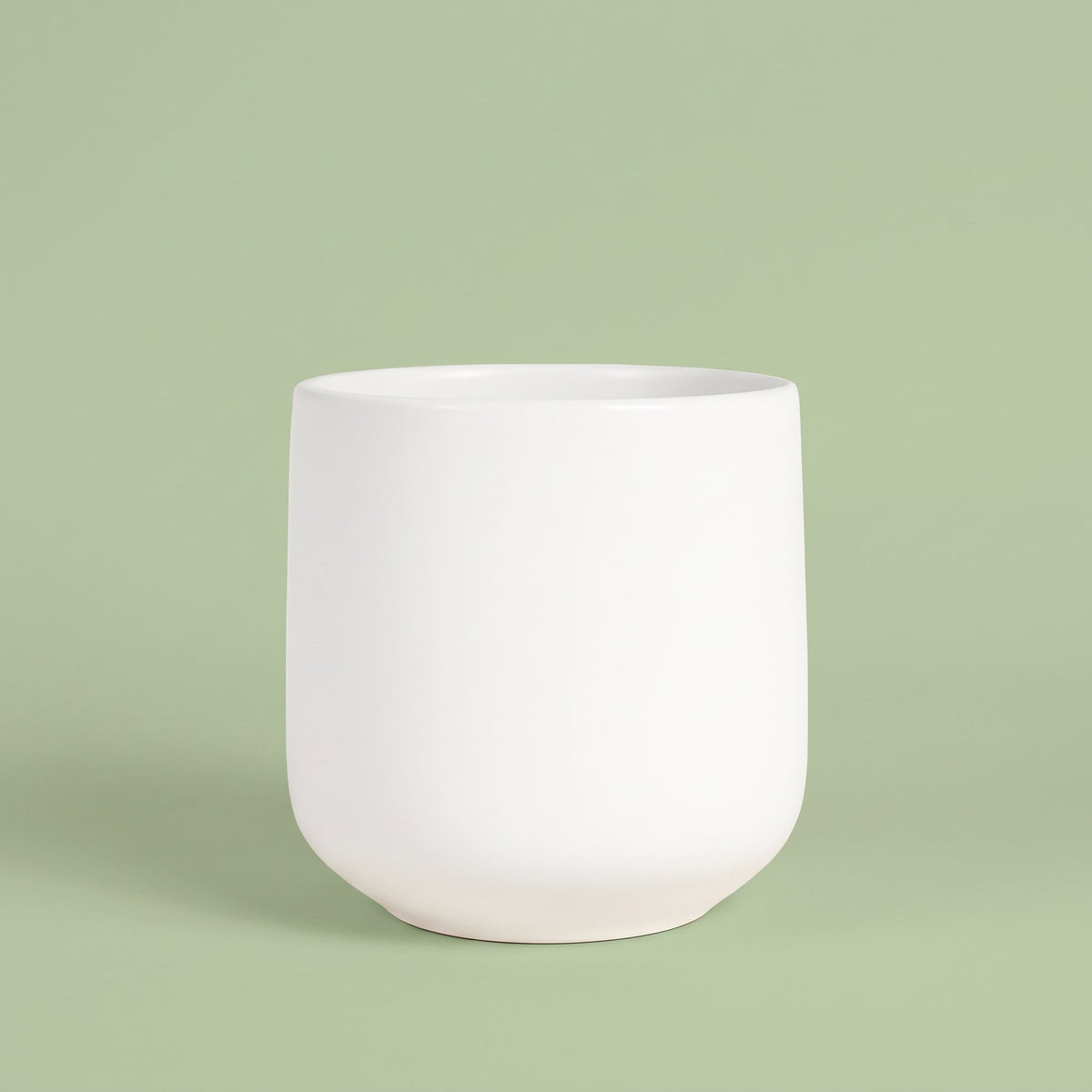 Amber Pot Matt White